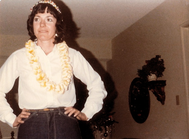 Cathy, christmas, 1979