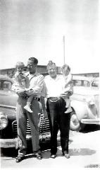 Oliver, Chuck, Pat, Cathy, Oakland, July 1946