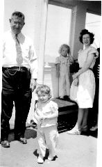 Oliver, Cathy, Pat, Mildred, Bay Ferry, July 1946