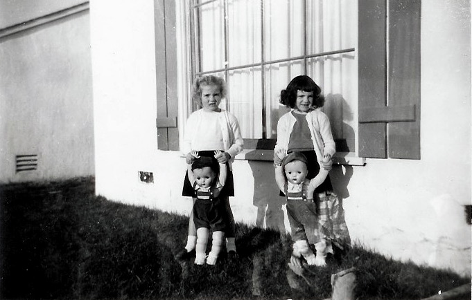 Pat and Cathy with dolls